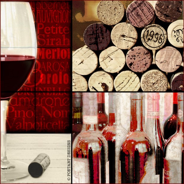 red wine, cork, selection