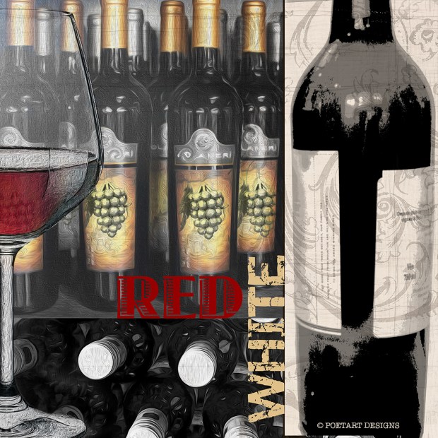 red wine, white wine, bottle 